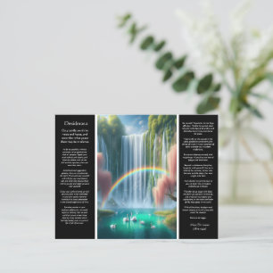 Carte Postale Desiderata Waterfall : Love's Reflection in Rainbo