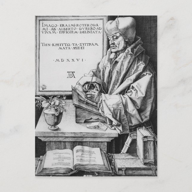 Carte Postale Desiderius Erasmus de Rotterdam, 1526 (Devant)