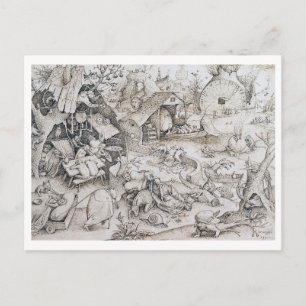 Carte Postale Desidia (Sloth), Pieter Bruegel