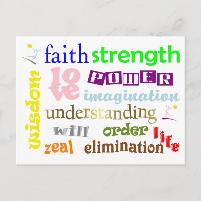 Carte postale Design 12 puissances (Devant)