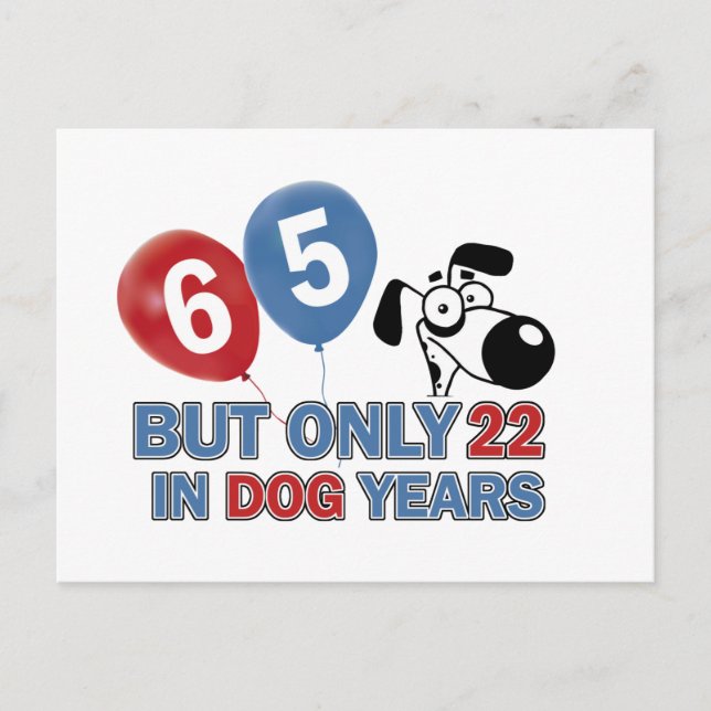 Carte Postale Design 65 ans (Devant)