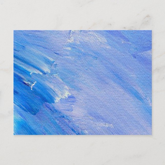 Carte Postale Design Abstrait peint en bleu personnalisable (Devant)