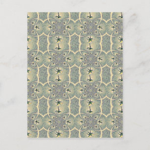 Carte Postale Design Abstrait vintage vert