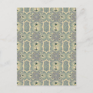 Carte Postale Design Abstrait vintage vert
