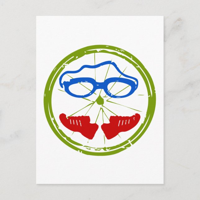 Carte Postale Design artistique cool de triathlon (Devant)