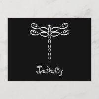 Design blanc de libellule d'infini