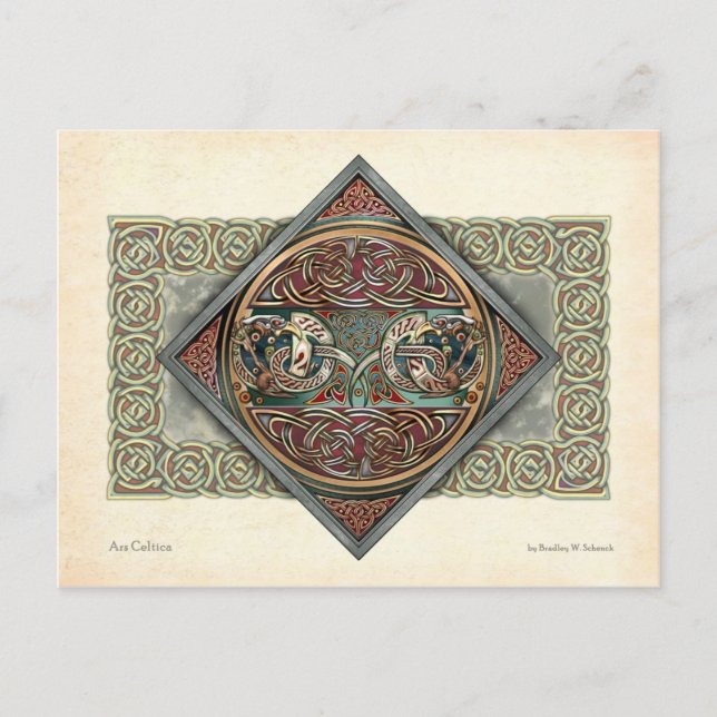 Carte postale Design Celtique Griffins (Devant)