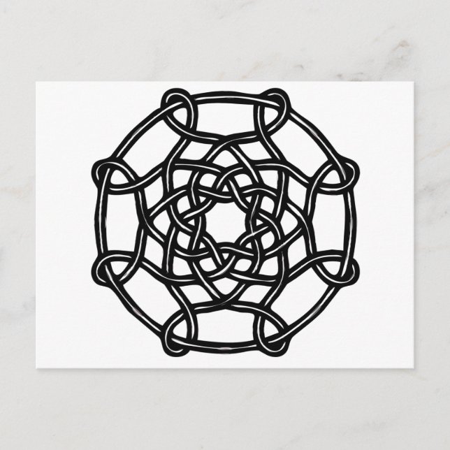 Carte Postale Design celtique - noeud rond de base (Devant)