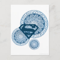Design circulaire bleu supergirl