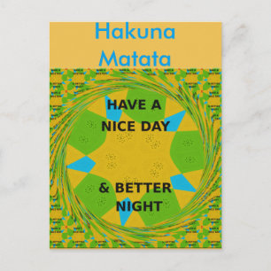 Carte Postale Design circulaire "Bonne journée et meilleure nuit