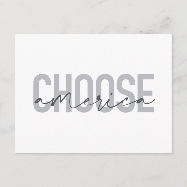 Carte Postale Design cool simple, moderne et urbain Choisir l'Am (Devant)