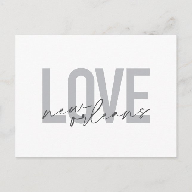 Carte Postale Design cool simple, urbain et moderne Aimer La Nou (Devant)