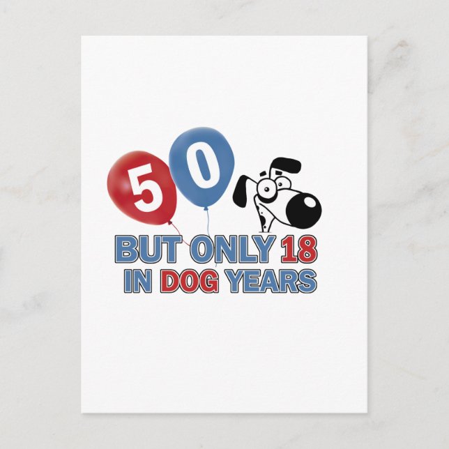 Carte Postale Design d'anniversaire de 50 ans (Devant)