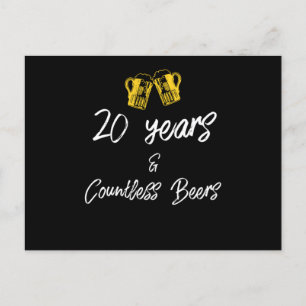 Carte Postale Design d'anniversaire de mariage 20e, drôle, mari,