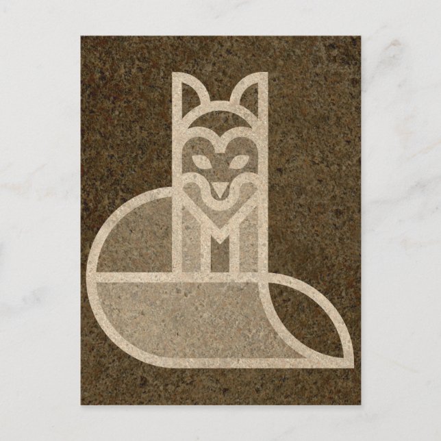 Carte Postale Design d'art Fox Brown (Devant)