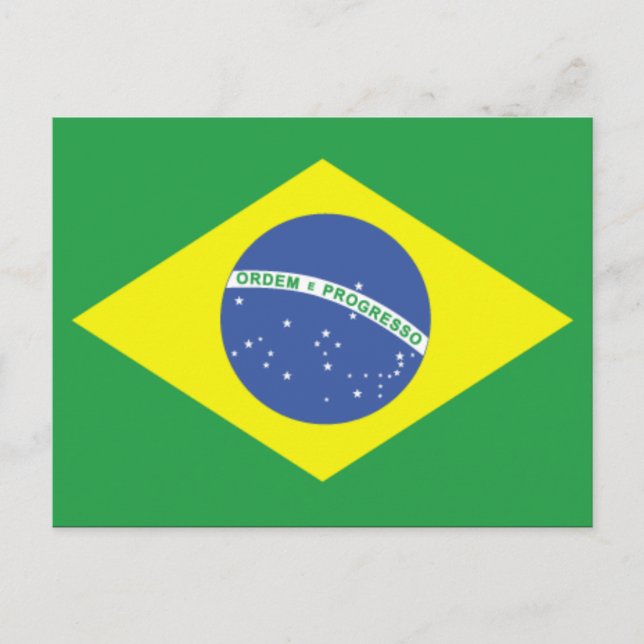 Carte Postale Design de Brazil Flag (Devant)
