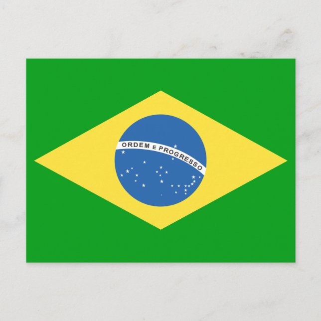 Carte Postale Design de Brazil Flag (Devant)