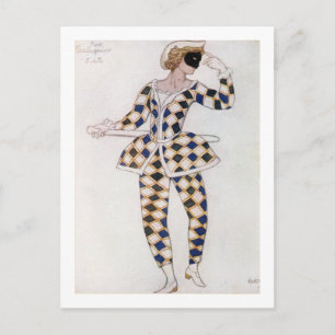 Carte Postale Design de costume pour Arlequin, de Sleeping Beaut