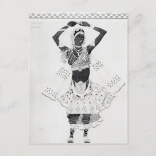 Carte Postale Design de costume pour 'Le Dieu Bleu', 1912