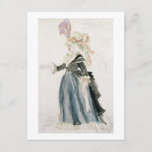 Carte Postale Design de costume pour 'Misa Sert' comme 'Une Dame