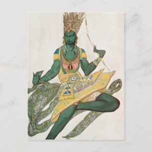 Carte Postale Design de costume pour Nijinsky comme le "Dieu ble