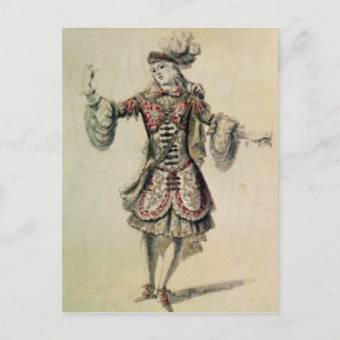Carte Postale Design de costume pour un danseur masculin, c.1681