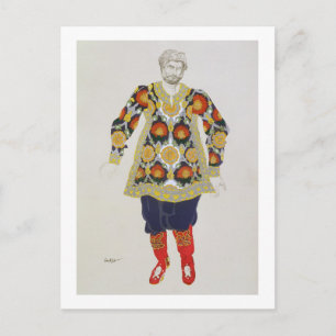 Carte Postale Design de costume pour un homme, de Sadko, 1917 (c