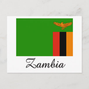 Carte Postale Design de drapeau de Zambie