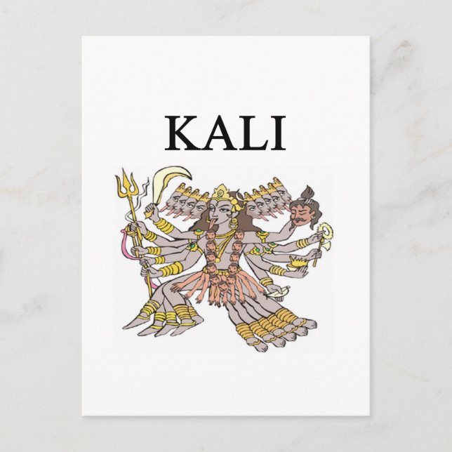 Carte Postale Design de kali HINDU (Devant)