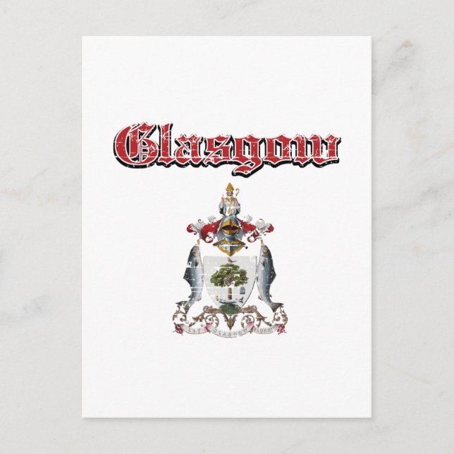 Carte Postale design de la ville de glasgow (Devant)