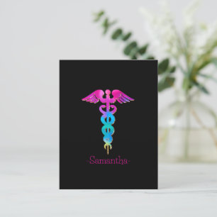 Carte Postale Design de logo Médicale de charme et coloré