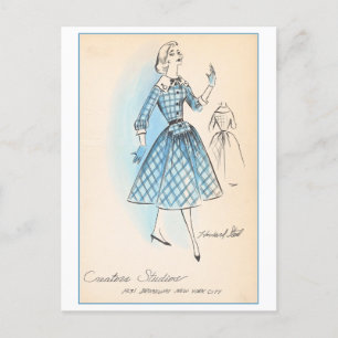 Carte Postale Design de mode vintage pour habiller, Créateurs St
