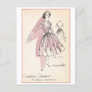 Carte Postale Design de mode vintage pour habiller, Créateurs St