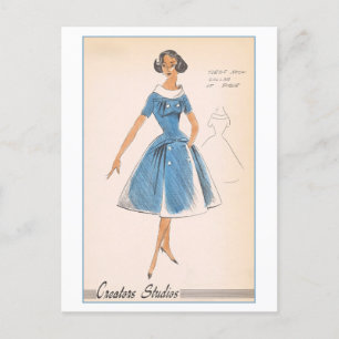Carte Postale Design de mode vintage pour habiller, Créateurs St