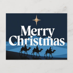 Carte Postale Design de Noël élégant - L'étoile de Bethléem