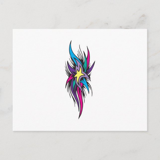 Carte Postale Design de tatouage Star Tails (Devant)
