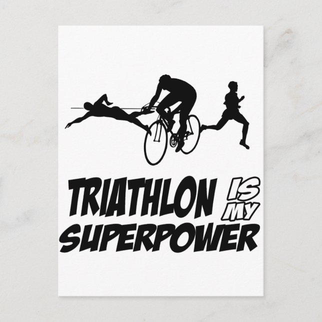 Carte Postale Design de triathlon (Devant)