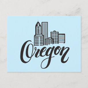 Carte Postale Design de typographie de l'Oregon