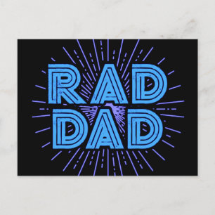 Carte Postale Design de typographie de Rad Papa   FÊTE DES PÈRES