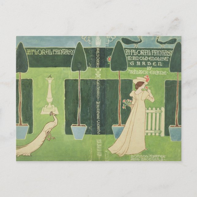 Carte Postale Design de Veste de livre pour "Un Imaginaire flora (Devant)