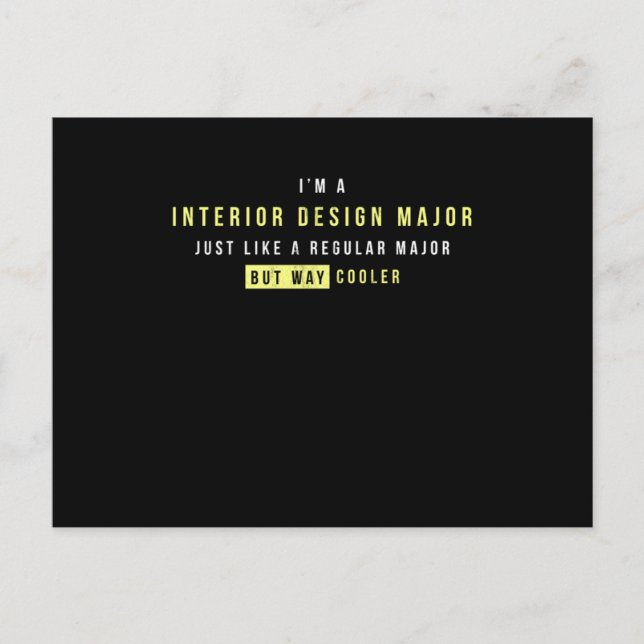 Carte Postale Design d'intérieur Major Comme Régulier Major Way  (Devant)