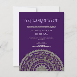 Carte Postale Design d'invitation Sri Lanka