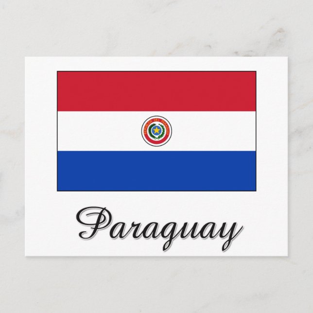 Carte Postale Design drapeau du Paraguay (Devant)