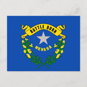 Carte Postale Design du drapeau d'état du Nevada