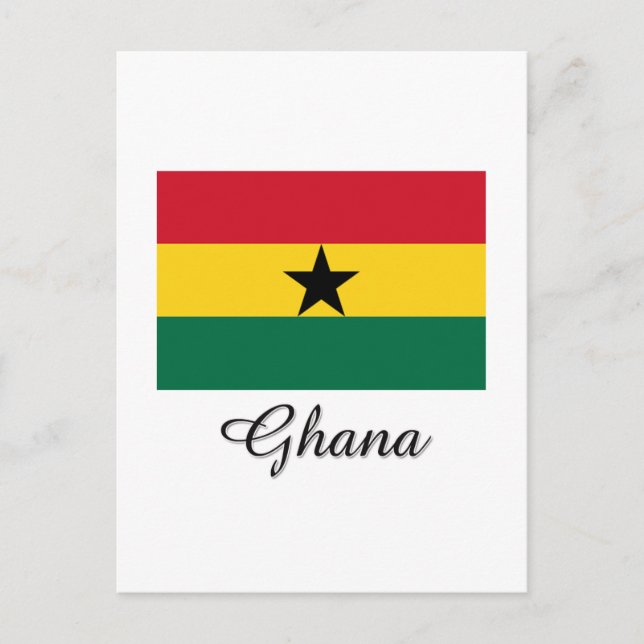 Carte Postale Design du drapeau du Ghana (Devant)