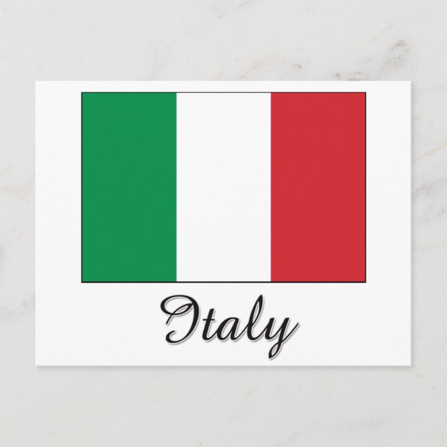Carte Postale Design du drapeau italien (Devant)