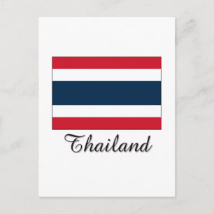Carte Postale Design du drapeau thaïlandais