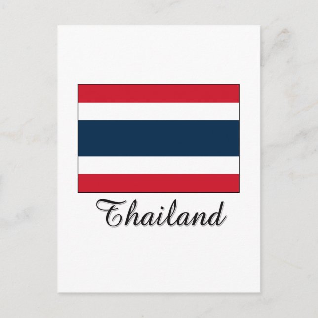 Carte Postale Design du drapeau thaïlandais (Devant)