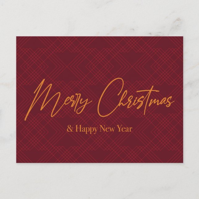 Carte Postale Design élégant, simple et cool de Joyeux Noël (Devant)