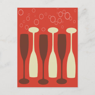 Carte Postale Design en verre de vin Abstrait